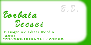 borbala decsei business card